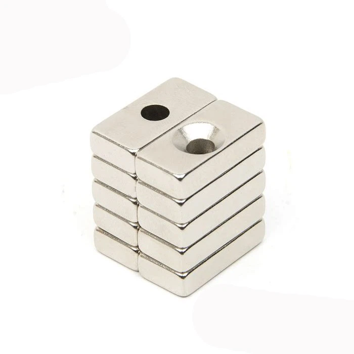 N52 Flush Mount Rectangular Magnet, High Pull Force
